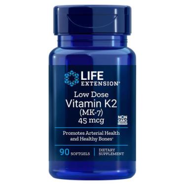 Imagem de Vitamina K2 MK7 45mcg (90 SGels) Life Extension, Suplemento Alimentar,