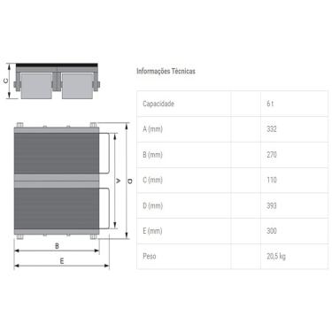 Imagem de Tartaruga para Movimentação de Cargas 6TON TN6001 Bovenau