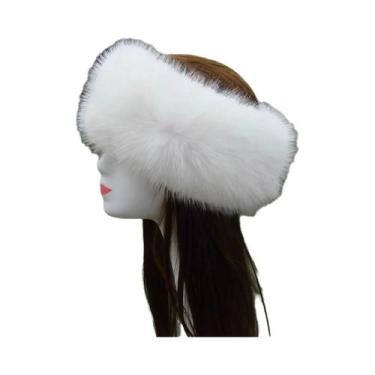 Imagem de Faixa De Cabelo Feminina De Inverno Quente Com Pelúcia Sintética, Ajus