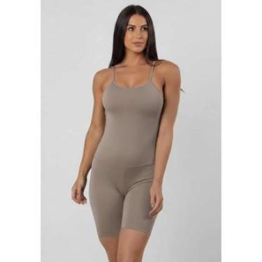 Imagem de Macaquinho Anagua Segunda Pele Compressão Feminina Mvb Modas-Feminino