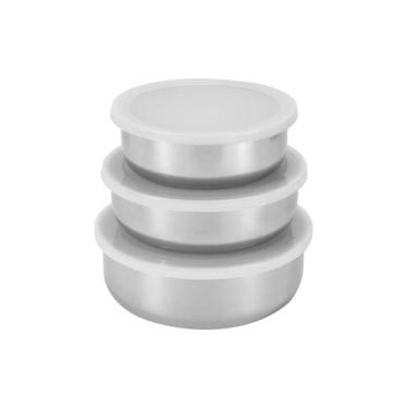 Imagem de Conjunto de Potes Le Chef em Inox com Tampa 3 Peças, UNICA