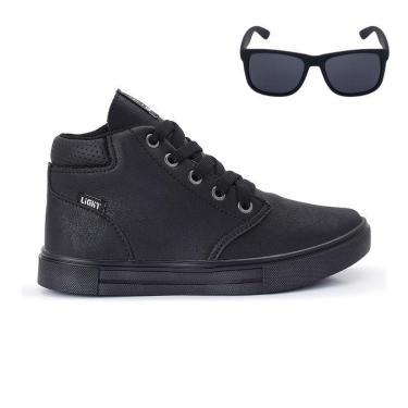 Imagem de Tênis Botinha Infantil Masculino Casual Cano Alto Confortavel + Oculos-Masculino