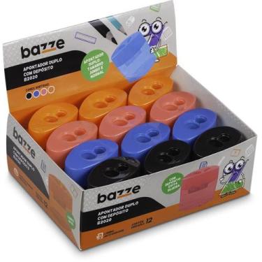Imagem de Apontador com Depósito Bazze B2020 Duplo OVAL Caixa com 12 Unidades - 