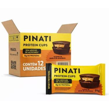 Imagem de Kit 12 Protein Cups Pasta De Amendoim 5G Proteína Pinati 21G