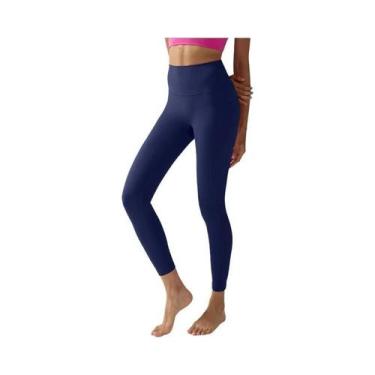 Imagem de Calças De Yoga Femininas De Cintura Alta E Elásticas Para Todas as Est