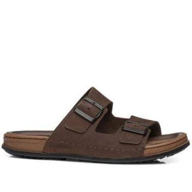 Imagem de Chinelo Pegada Masculino em Couro Chocolate 134851-05-Masculino