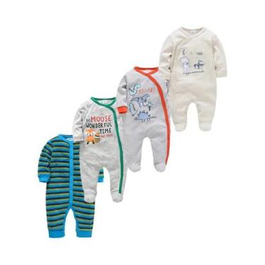 Imagem de Macacão De Bolinhas Para Bebês Meninas De 0 a 12 Meses, Conjunto De 3 