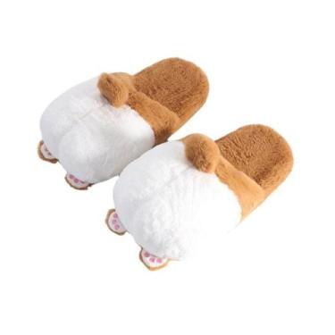 Imagem de Chinelos Corgi Butt Plush Cozy Winter House unissex 27-29 cm - Taiyuan