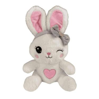 Imagem de Coelho de Pelúcia com Coração 20cm Sortido FEC7555 Fizzy