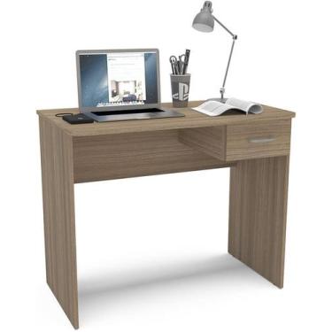 Imagem de Mesa escrivaninha arapeí 1 gaveta castanho politorno