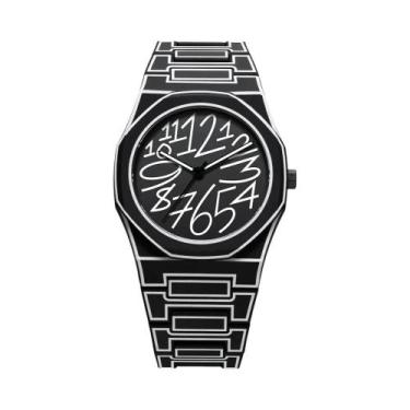 Imagem de Relógio Masculino Clássico Simples De Quartzo Com Pulseira De Plástico