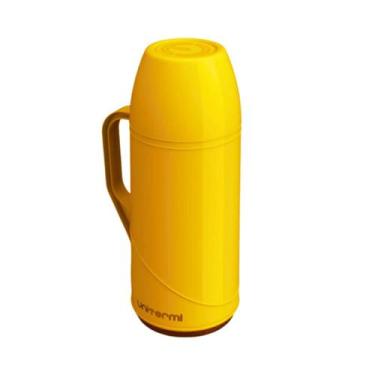 Imagem de Garrafa termica moderna cafe cha agua leite 1 litro unitermi, AMARELA