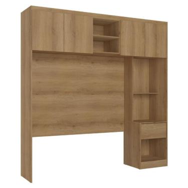 Imagem de Armário Ponte Casal 4 Portas Modulare Capuccino Acetinado - THB