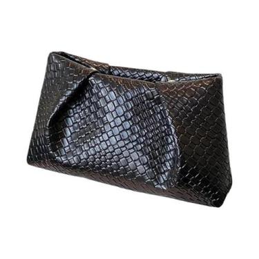 Imagem de Bolsa De Ombro Grande Capacidade Em Tecido, Bolsa Clutch Retrô Da Moda