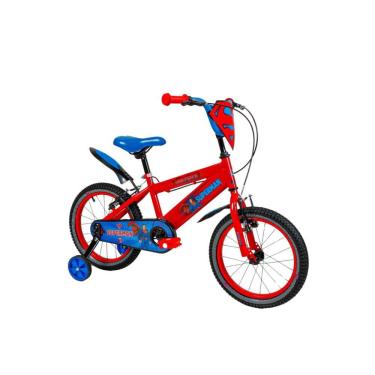 Imagem de Bicicleta Infantil Supermam Aro 16 para Crianças de 3 a 7 Anos com Rodinhas Laterais Estrutura Robusta Suporta 50KG