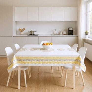 Imagem de Toalha De Mesa Dubai Gelo Mod7121B Rolo 1,37x20m Vinil Pvc - Plast.co