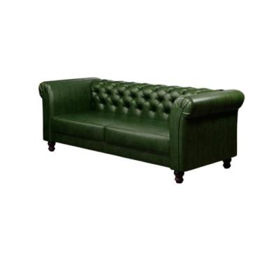 Imagem de Sofá Decorativo Sala de Estar Chesterfield 2 Lugares 180cm material si