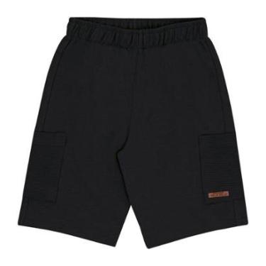 Imagem de Bermuda Preto Infantil Pulla Bulla Menino - 53466-51-Masculino