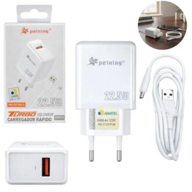 Imagem de Carregador Turbo USB Tipo C Alta Potência Carga Rápida Inteligente Seg