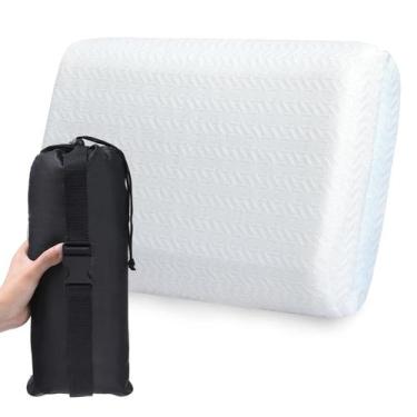 Imagem de Almofada de viagem Vekkia Camping com capa lavável de espuma viscoelás