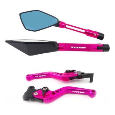 Imagem de Kit Manete Retrovisor Esportivo Titan 125 150 160 a disco - NoBrand, P