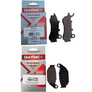 Imagem de Pastilha Freio Dianteiro E Traseiro Bros 160 2018 Á 2024 - Dia Frag