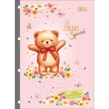 Imagem de Bloco De Fichario Tiliflex Cad Argol Love Bears 80fls Grande - Tilibra