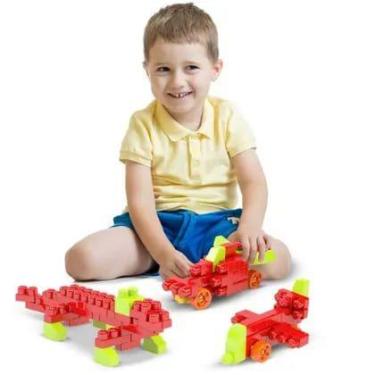 Imagem de Brinquedo Para Montar Mais Blocos Click 60 Peças Dismat