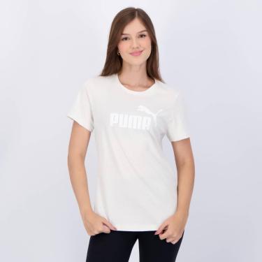 Imagem de Camiseta Puma ESS Logo Tee Feminina Off White-Masculino