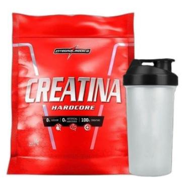 Imagem de Kit Creatina Hardcore Pouch 1Kg  + Coqueteleira Integralmedica-Unissex