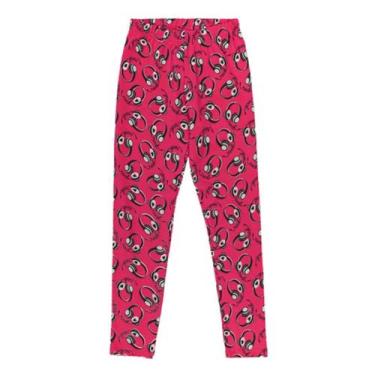 Imagem de Calça Legging Infantil Feminino em Cotton Estampadas Kyly, Pink fones,