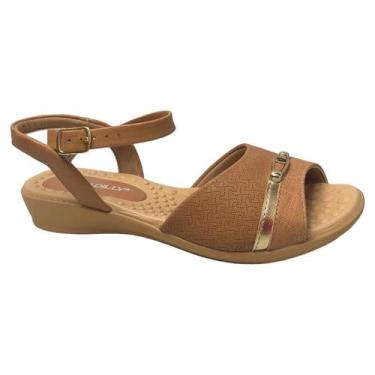 Imagem de Sandália Piccadilly Anabela Esporão, Amêndoa, 35