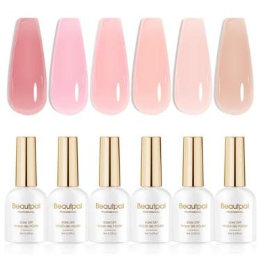 Imagem de Verniz de unhas em gel Larvall Beautpal Jelly Nude Pink 8mL x6