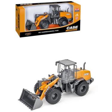 Imagem de Trator Pá Carregadeira 721E Case Construção Brinquedo Realista Usual B