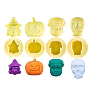 Imagem de Carimbo Ejetor Max Para Doces Biscoito Pasta Americana Halloween BlueS