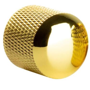 Imagem de Knob Metal Dourado 6mm Para Guitarra Baixo Volume Tone Tom Dome Botão 