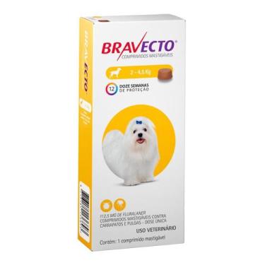 Imagem de Antipulgas E Carrapatos Bravecto Cães De 2 A 4,5kg - Msd