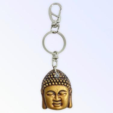 Imagem de Chaveiro Buda Dourado Em Metal e Resina 12 Cm - Filho da Lua