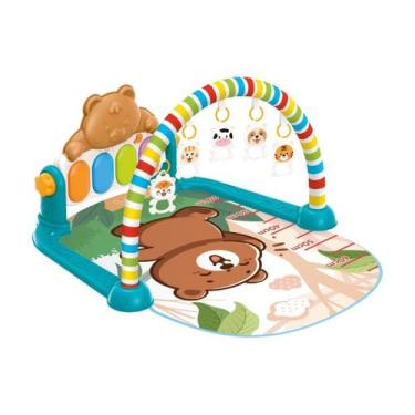 Imagem de Tapete De Atividades Bebê Piano Musical Arco com 5 Brinquedos Happy Ma