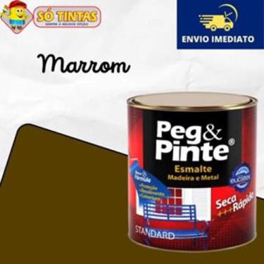 Imagem de Tinta Esmalte Eucatex Peg & Pinte 900ml Brilhante - Várias Cores, Marr