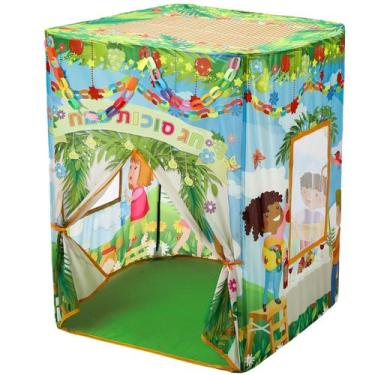 Imagem de Barraca pop-up infantil Vincreem dobrável 100x100x125cm 180 correntes