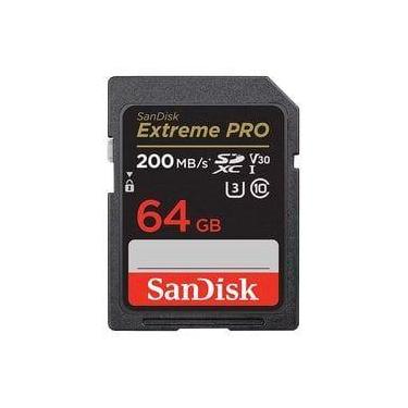 Imagem de Cartão de Memória SD Sandisk Extreme Pro 64GB 200MBs - SDSDXXU-064G-GN