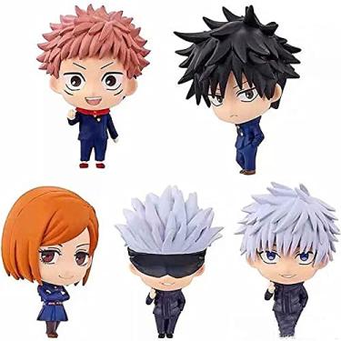 Imagem de Bonecos de anime Jujutsu Kaisen Fushiguro Megumi PVC Modelo Brinquedos Itadori Yuji Kugisaki Nobara Gojo Satoru Tamanho 5 cm