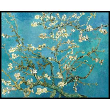 Imagem de Quadro Amendoeira em Flor Vincent Van Gogh 40x50cm com Moldura