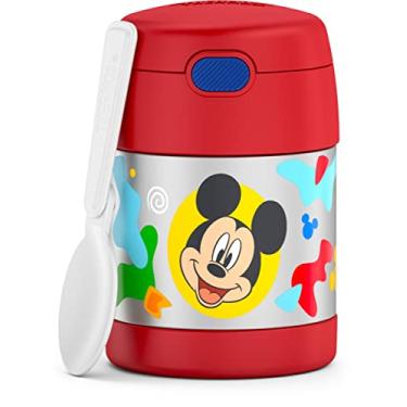 Imagem de THERMOS Funtainer – Pote de comida infantil isolado a vácuo de aço inoxidável com colher, Mickey pré-escolar, F3102MC6