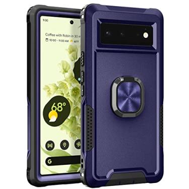 Imagem de For Google Pixel 6 3 in 1 Ring Holder PC + TPU Phone Case