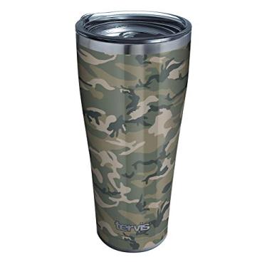 Imagem de Tervis Copo de viagem selva camuflado de parede tripla mantém as bebidas frias e quentes, 850 g Legacy, aço inoxidável