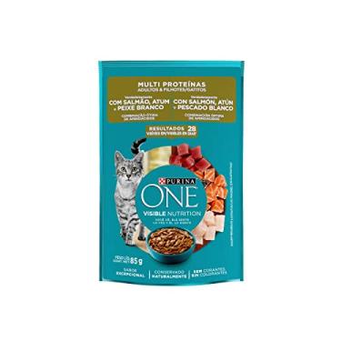 Imagem de Ração Úmida Gatos PURINA ONE Salmão, Atum e Peixe Branco 85g