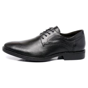 Imagem de Sapato Casual Masculino Confortável Em Couro Preto - Duvelmon