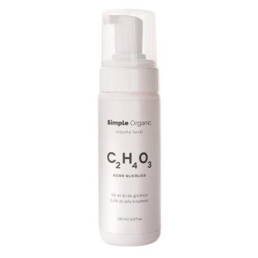 Imagem de Espuma de Limpeza Facial Simple Organic Ácido Glicólico 150ml